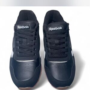 Reebok Black Sneakers with White Branding and Gum Soles